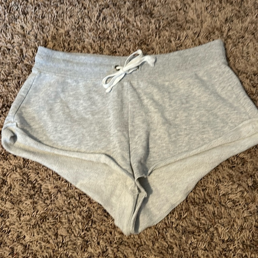 Grey Aerie sweatpant booty shorts